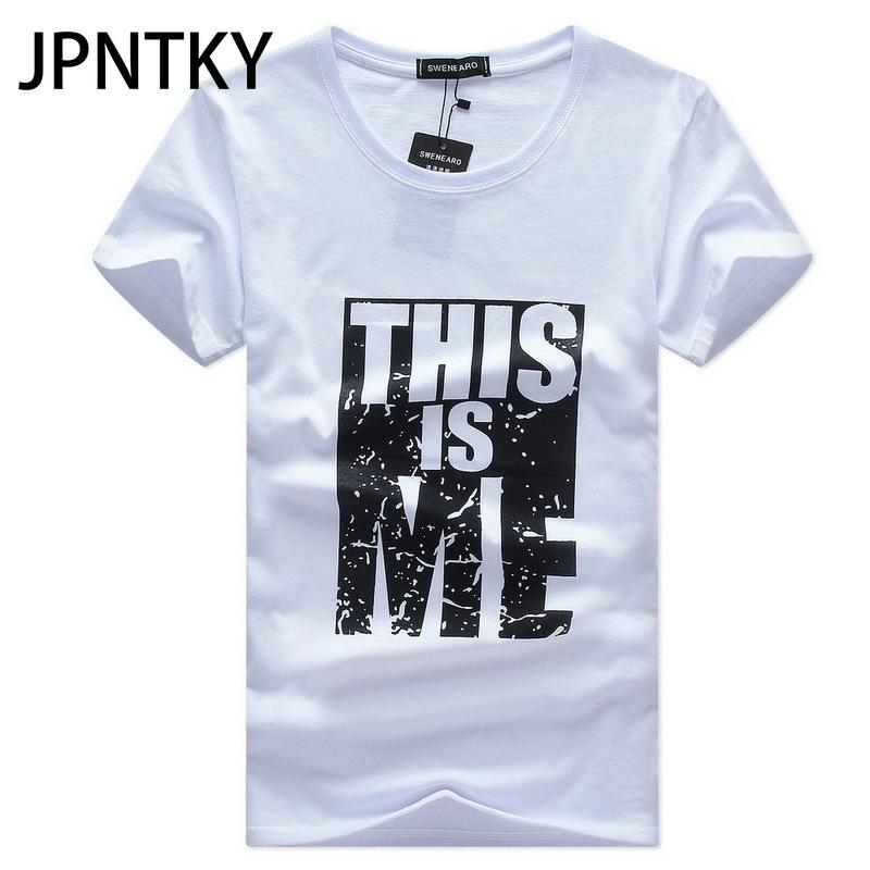 JPNTKY Хлопковая футболка с коротким рукавом, мужская модная свободная рубашка с коротким рукавом, напечатанная сострадательная рубашка S белый