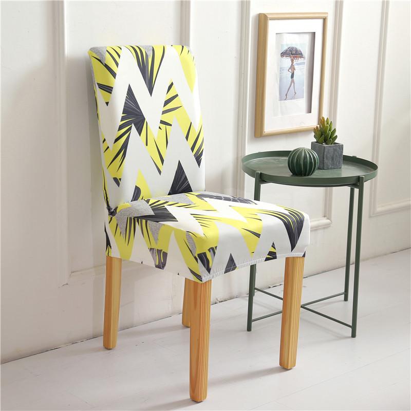 Elastic Printed Chair Cover for Dining and Hotel Use