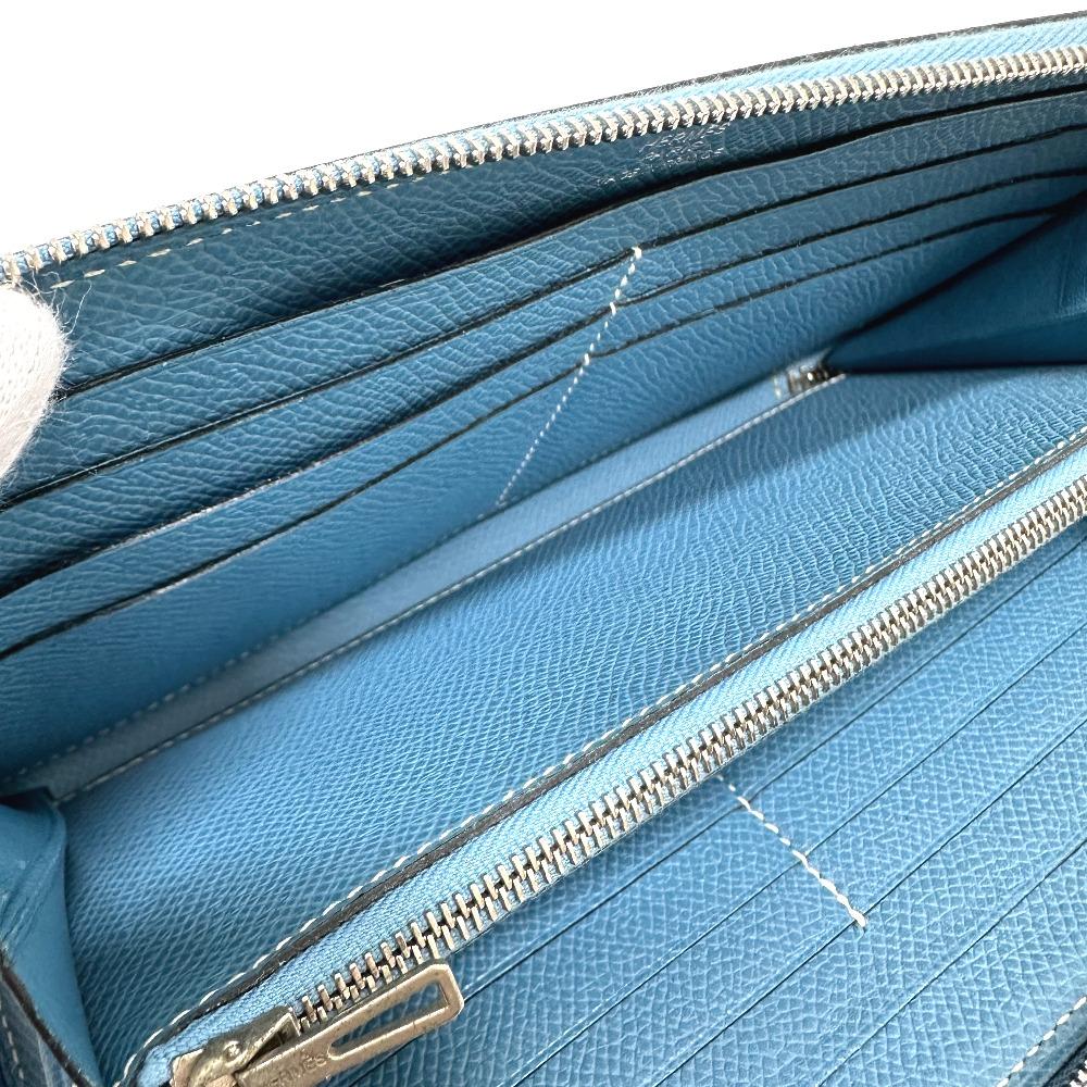 HERMES Asap Long Classic Round Wallet Long Wallet Long Wallet Epsom Blue gene