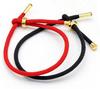 Designer Stainless Steel and Red Adjustable Amulet Retro Chinese Style Women's Bracelet, Gold, Red, Thread, Size, Bracelet,