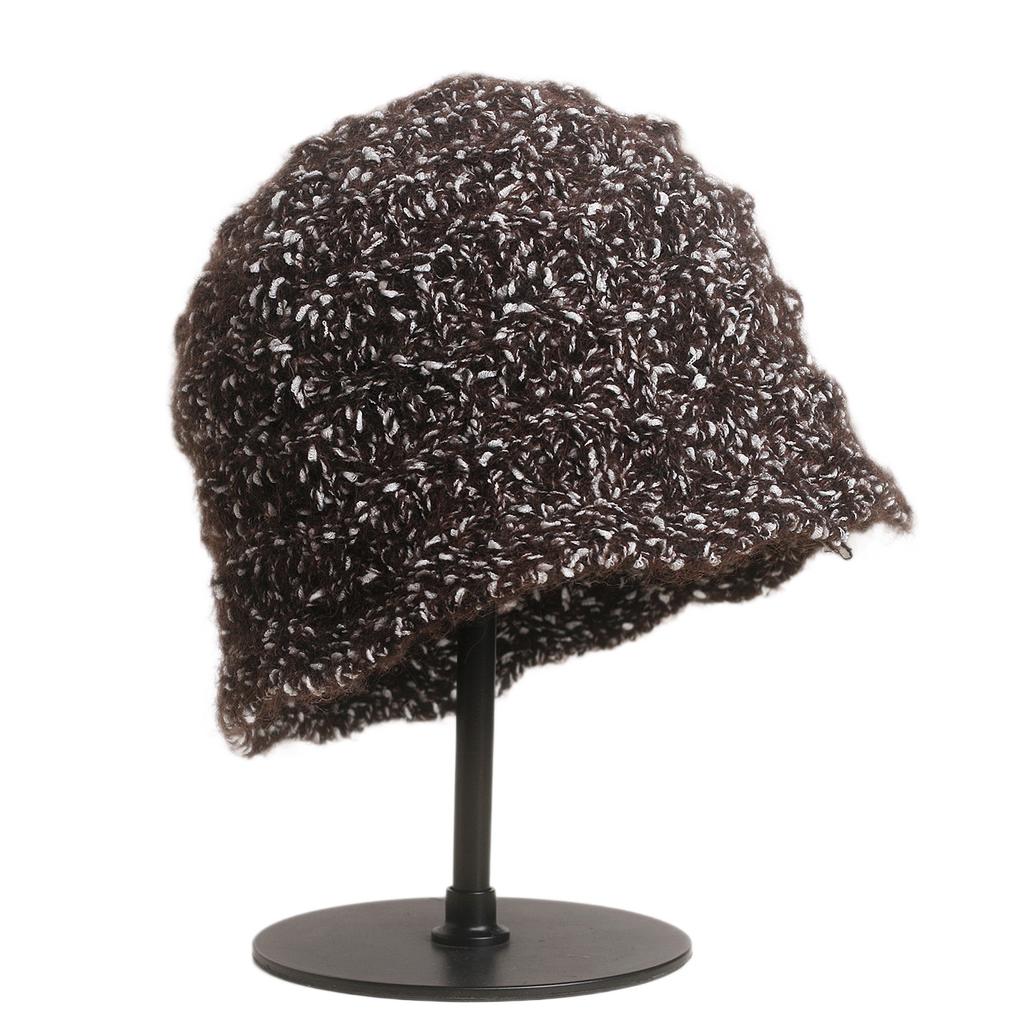 Autumn and Winter New Hollow Lace Bag Head Knitted Fisherman Hat Children Mori Fashion Versatile Wool Hat Cold Hat