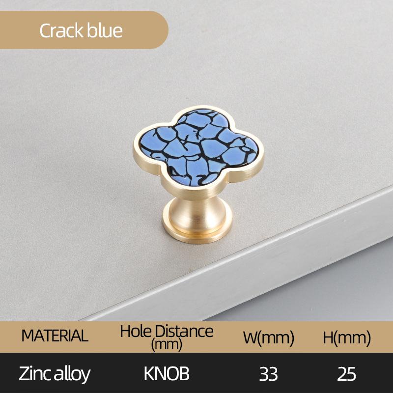 Oukali Four Leaf Zinc Alloy Furniture Mix Color Cabinet Handles Knobs