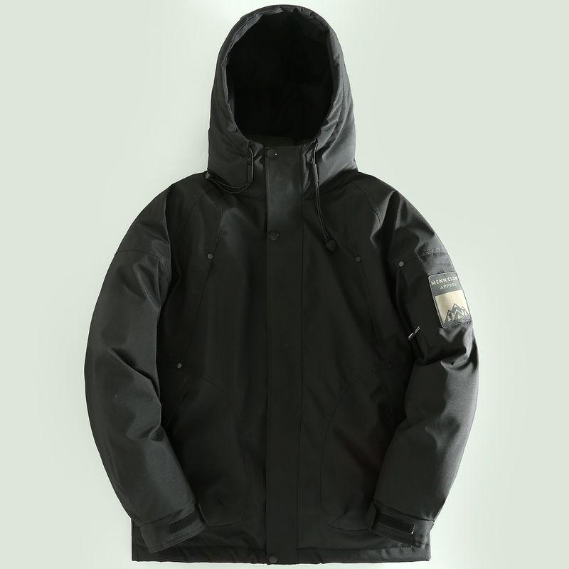 Clearance Export Cut-Label Outdoor Style Hooded Cotton Jacket for Men, Winter Thickened Warm Loose Zipper Cold-Proof Clothing, Trendy for Young People