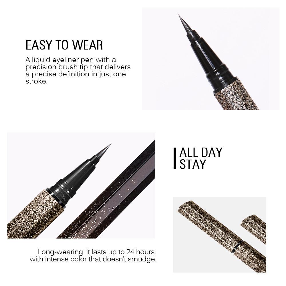 6 Pieces of Starlight Colored Eyeliner Pens with Different Colors Fast Drying Waterproof Sweat Resistant Makeup Resistant and Dream Eyeliner Pen