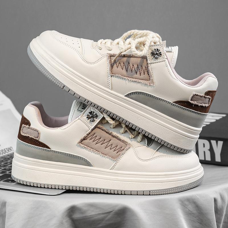 Male Sneakers Men's White Flat Outdoor Footwear Flexible Walking Water Proof Breathable Comfortable Trendy All-match New Fashion