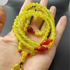Gelber Achat Chalcedon Lange Kette: Vielseitige Halskette oder Armband mit 0,6 mm elastischer Kordel