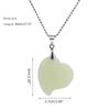 Novel Natural Stone Green Luminous Pendant Temperament Irregular Loves Heart Stone Crystal Necklace Gift Trend Jewelry