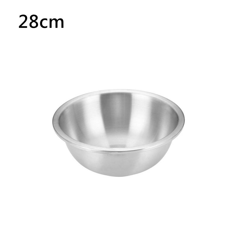 Set boluri de salată din oțel inoxidabil 304 de capacitate mare de 16-32 cm, bol pentru amestecare, pentru prepararea de bucătărie, recipient pentru depozitarea legumelor