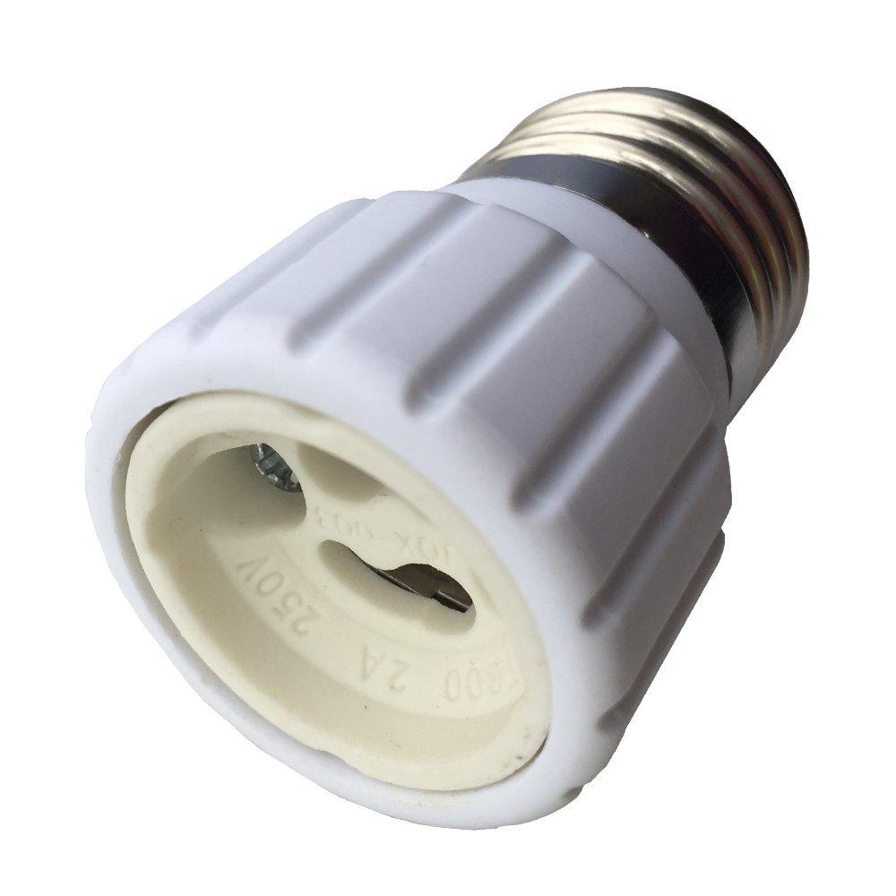 DZYDZR LED Bulb Socket Base E26 To GU10 Lamp Holder Conversion Adapter (6 Pieces)