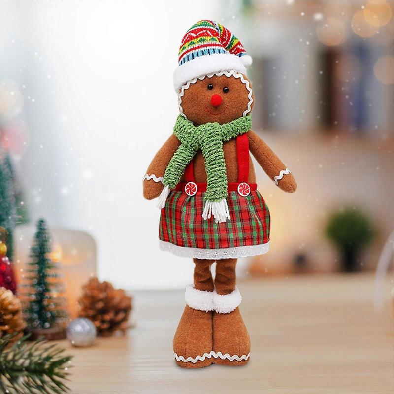 Gingerbread Man Doll Christmas Gingerbread Man Ornaments Extension Leg Christmas