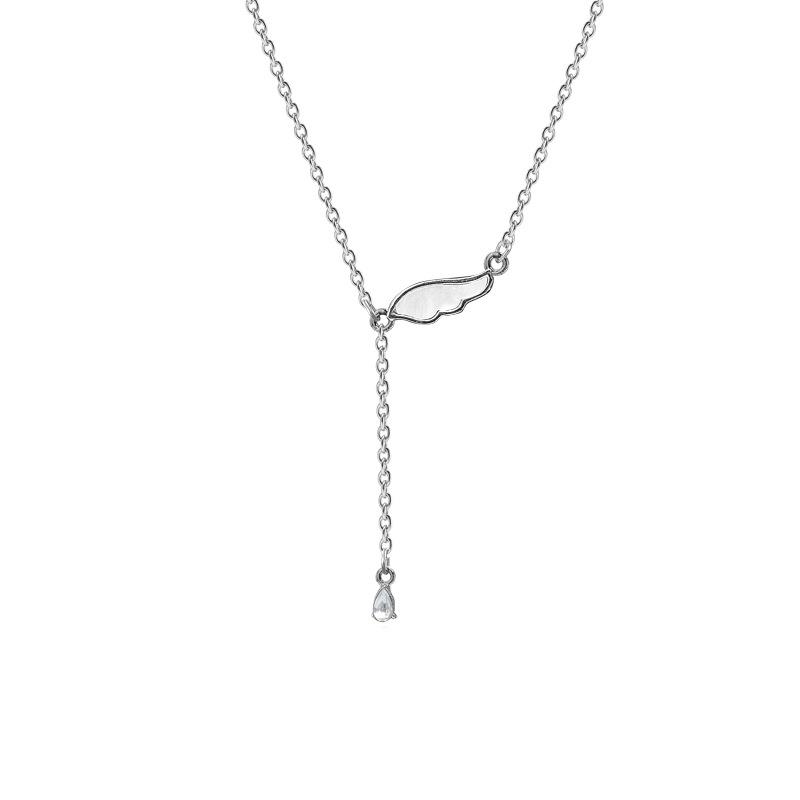 

Белое ожерелье с крыльями рябчика для женщин, летнее, легкое, роскошное, нишевое, дизайн, цепочка на ключицу, милая, прохладная, холодная, трендовая подвеска, аксессуары, модные