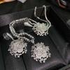 Temperament Celebrity Hollow Exquisite Rose Necklace Camellia Stud Earrings Flower Cluster Ring Open Accessories Set