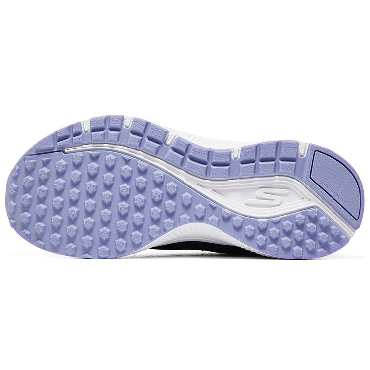 Skechers Girls Lace-Up Comfortable Simple Shock Absorbing Durable Low-Top Running Shoes Kids sneakers Black Purple 302409L-BKMT