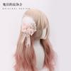 Milk Color Rose Bow Pair KC Lace Headband Handmade Small Things Sweet Lolita Accessories