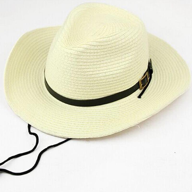 Men/Kids Big Eave Sunshade Hat Cowboy Straw Hat Cap for Mountain Climbing Jungle Hiking Beach Ultraviolet-proof Outdoor Hats