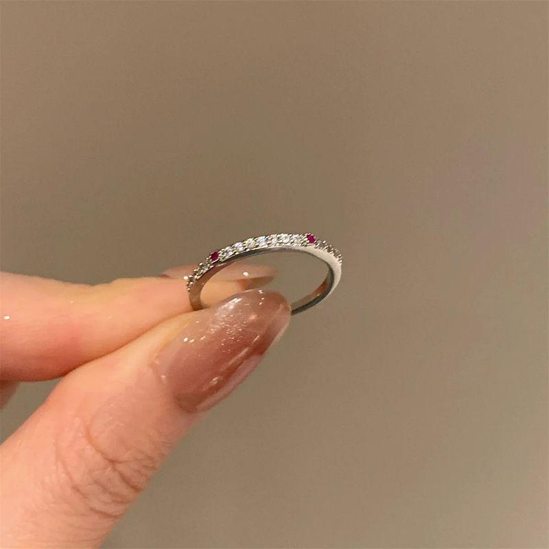 Elegant Open Design Zirconia Geometric Resin Ring Adjustable Opening