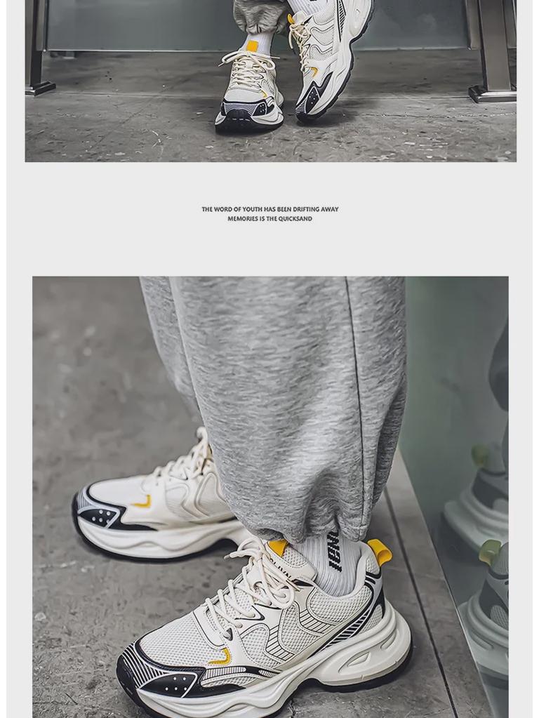 Retro-Laufschuhe für Herren – Atmungsaktive, lässige Sneakers in großen Größen für den Sommer