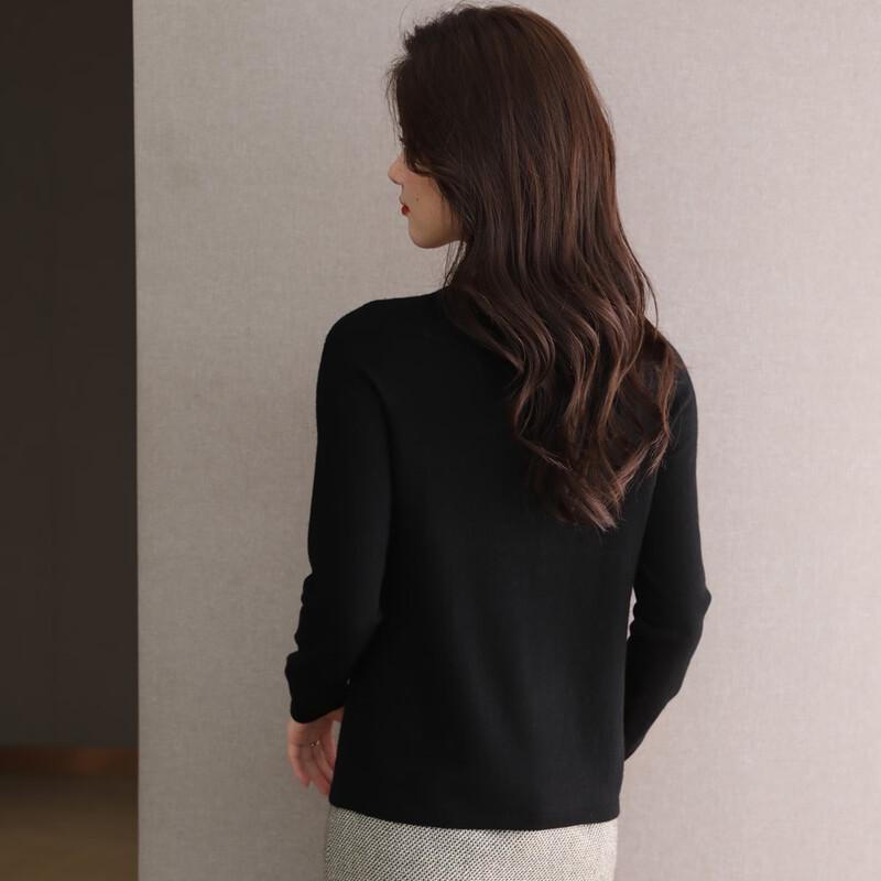 SNOWFLYING Women's 100% Merino Wool Ribbed Turtleneck Sweater