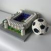 Knew Built Madrid Soccer Stadium with Soccer Ball Micro Blocks Building Toys Experience the Joy of Footballive Good Deco Gift
