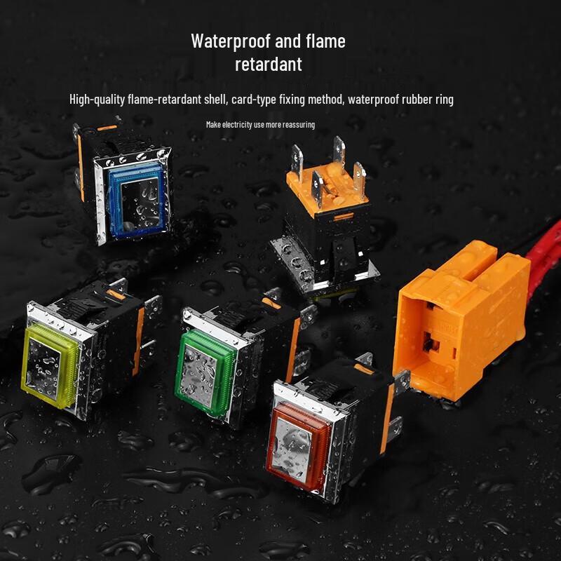 Rectangular Metal Illuminated Push Button Switch