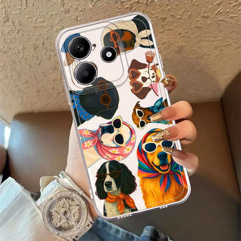 Cartoon Dog Case for Xiaomi Redmi Note 14 Pro Plus 12S 13C A4 9 10 11 12 Note 13 10S 14C 11S Soft Phone Cover