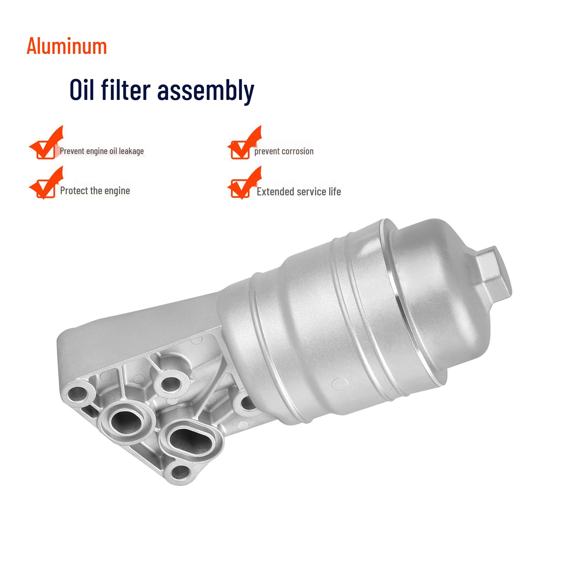 

Kia Engine Oil Cooler & Filter Assembly 26300-3C701 срібний