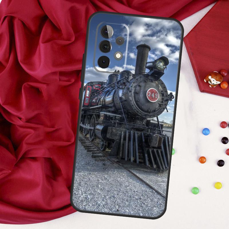 Vintage Steam Train Railway For Samsung Galaxy A26 A05 A06 A16 A54 A34 A14 A22 A32 A52 A55 A35 A15 A53 A13 A56 A36 Case