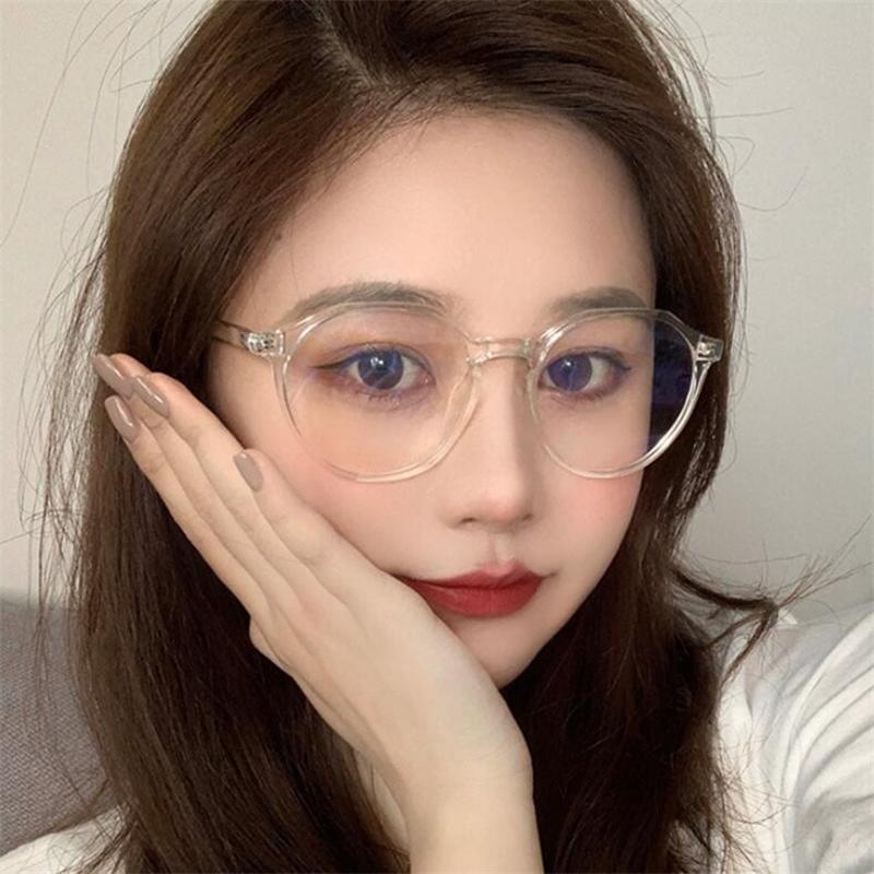 Blue Light Blocking TR90 Oval Nearsighted Glasses Transparent Gray Light-sensitive Diopter Glasses Prescription 0 -0.5 -0.75 To -6