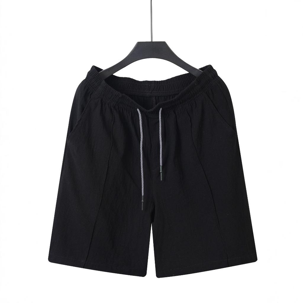 Summer Men'S Work Shorts Linen Drawstring Pants Men'S Beach Shorts Mens