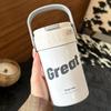 Foldable Straw Vacuum Insulated Bottle Stainless Steel Travel Tea Bottle Thermal Cup  Office Use