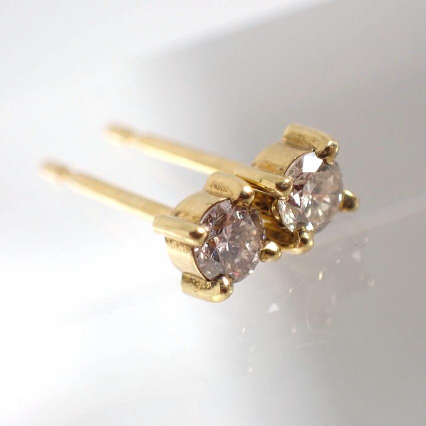 [New] K18YG/Diamond/Single/Earrings/J49-5