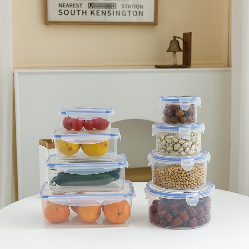 Stackable Transparent Plastic Fridge & Microwave Storage Box – Thickened, Sealed, and Fresh-Keeping for Frozen Foods.