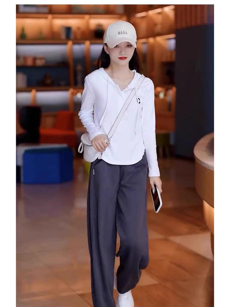 High-Waisted Women's Banana Pants: Fleece & Non-Fleece, Petite Fit, Wide-Leg, Casual for Autumn & Winter Sports