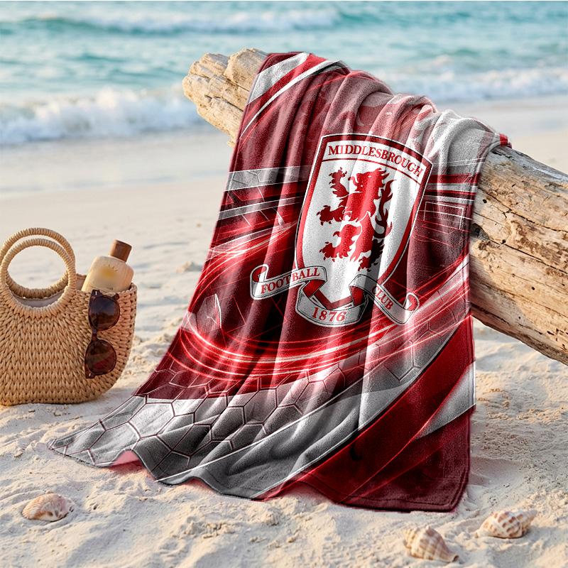 Asciugamano da Spiaggia in Microfibra Middlesbrough FC Asciugatura Rapida Assorbente Grande per Spiaggia Nuoto Viaggio
