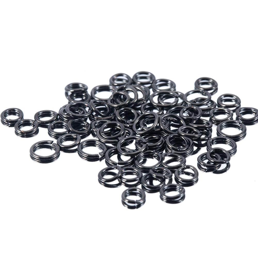100-200pcs Black Stainless Steel Split Rings Open Jump Rings Connector DIY Necklace Bracelet Making Jewelry Findings Wholesale
