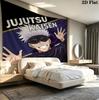 Arazzo da Parete Jujutsu Kaisen Appeso Estetico alla Parete Coperta in Tessuto Stampato Arazzi Decorativi per Camera da Letto Soggiorno Decorazione per la Casa