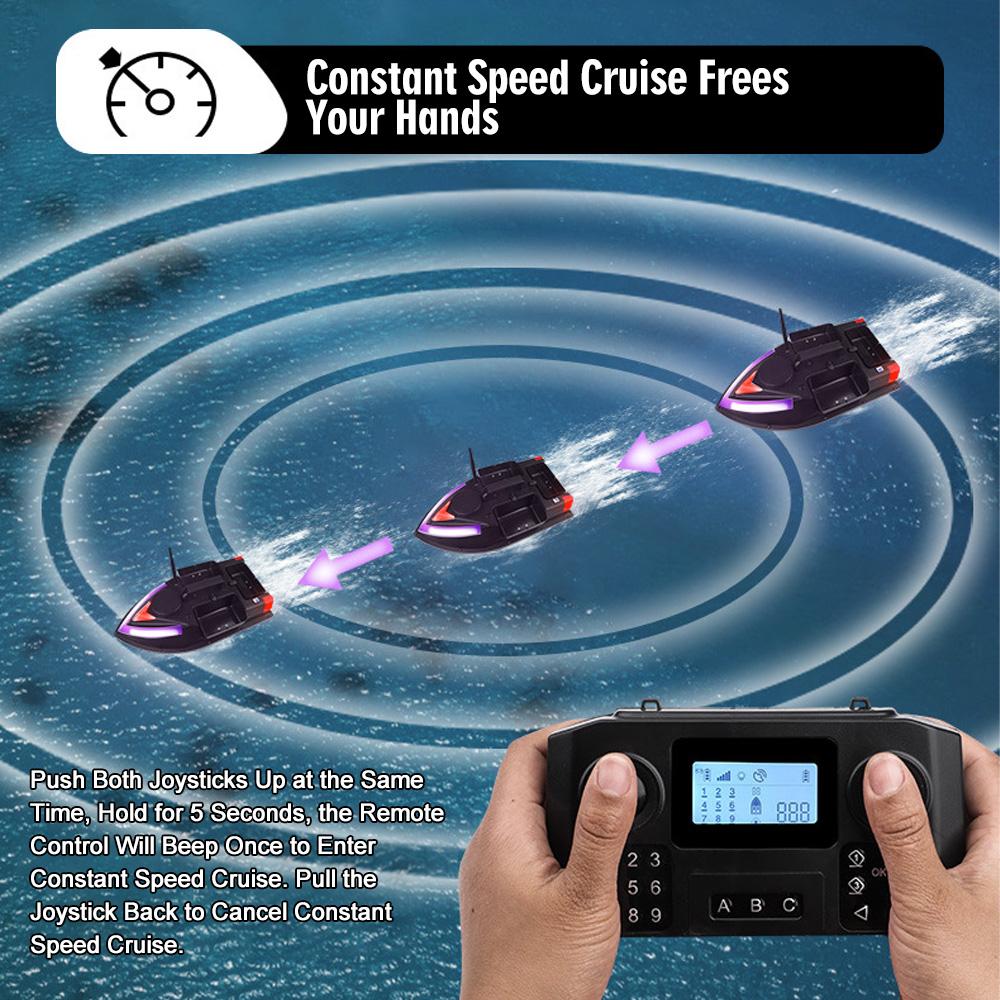 RC Fishing Lure Boat 500m Remote Control Fishing Bait Boat GPS Auto Return Water Resistant Nesting B