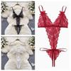 Mesh Hollow Women Lingerie Deep V Neck Lace Sling Nightwear Sweet Lace Bow Bodysuit  Gifts