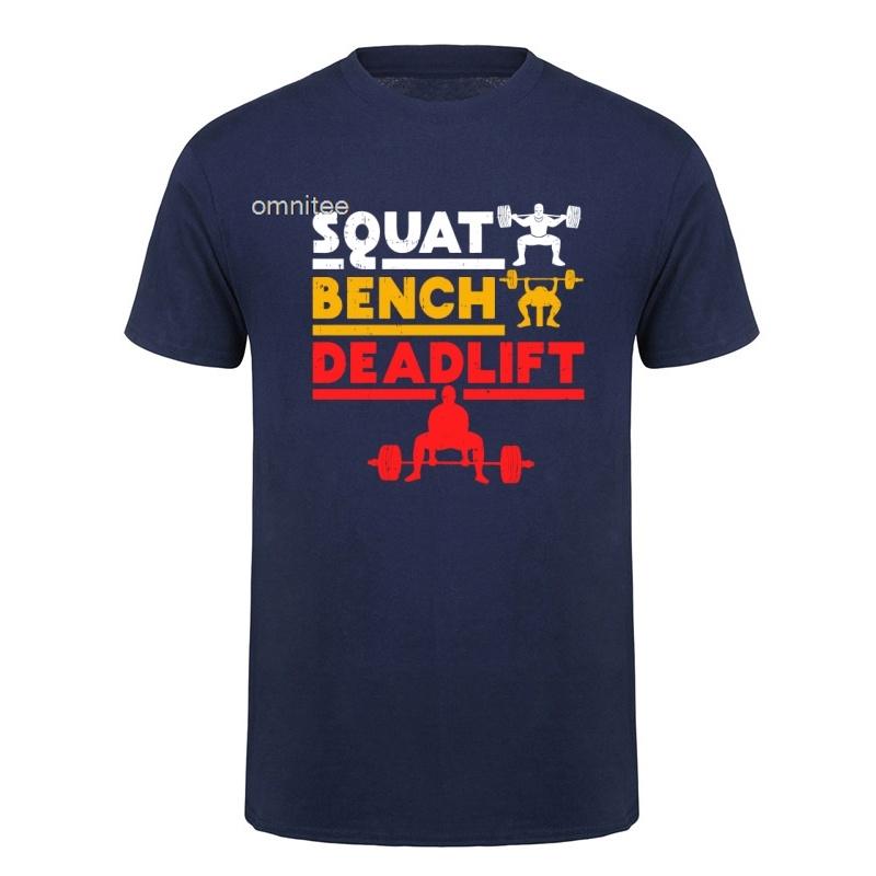Powerlifting Squat Bench Deadlift Weightlifting T Shirt Oneck Cotton Unisex Summer Casual Tshirts Plus Size Loose Hj112
