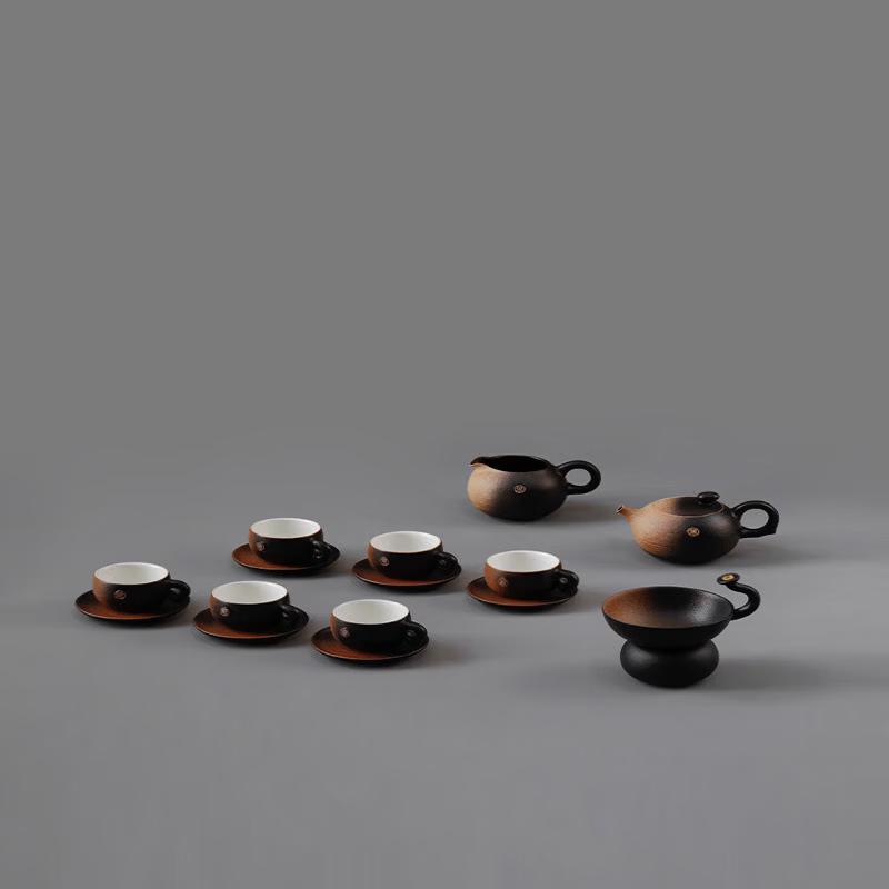 Wanqiantang Autumn Mountain Kiln Glaze Ceramic Tea Set