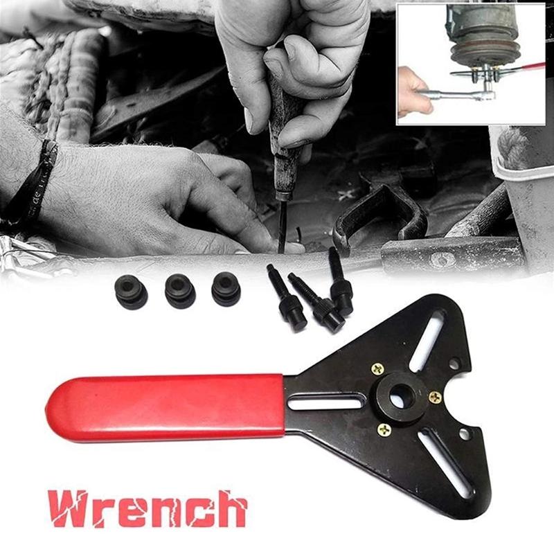 Air-Conditioning Compressor Wrench Ratchet Wrench Steel A/C Clutch Remover Tool Rust Proof Air Conditioning Clutch Tool