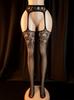 Sexy Lingerie Solid Stockings Women Sexy Thigh High Fishnet Nylon Long Socks Sex Belt Standard Over Knee Socks