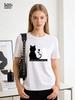 New Print T Fashion 3D Cat Lovely Trend Cute Women's Clothing Short Sleeve Clothes Summer T-shirts Ladies Female Graphic Tee
