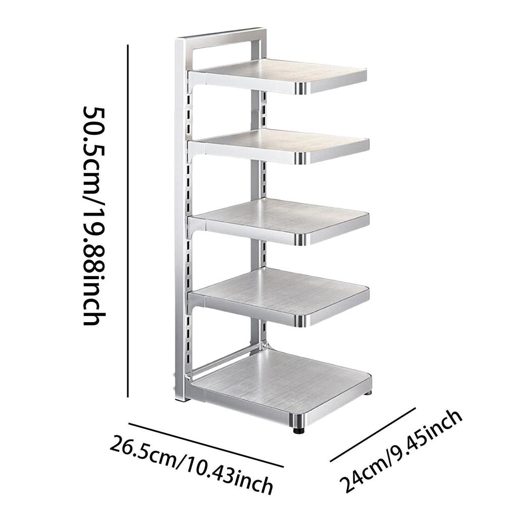 Pot Pan Rack Pots and Pans Organizer for Cabinet Countertop Home Accessories 5 Tier