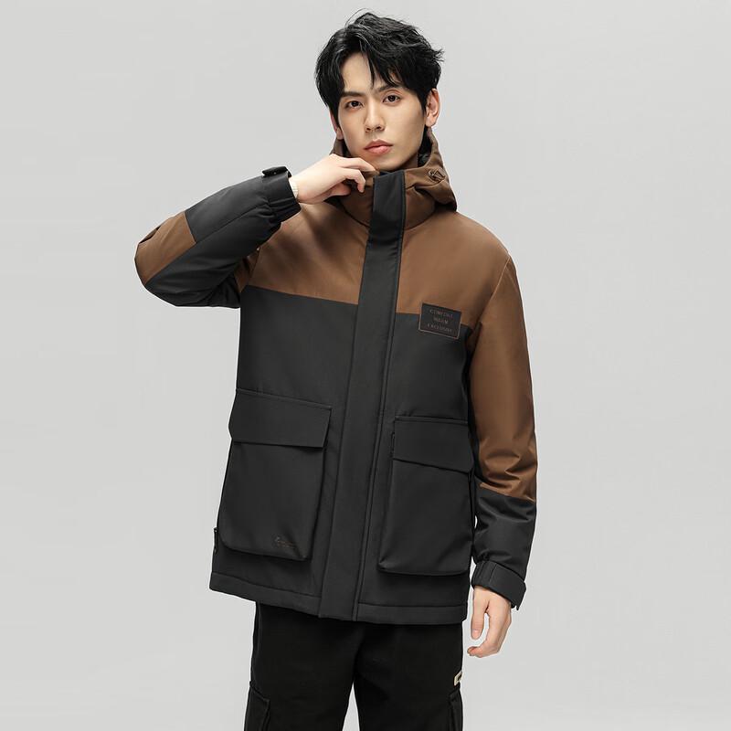 Men s Casual Hooded 90% Goose Down Jacket M темно-синий