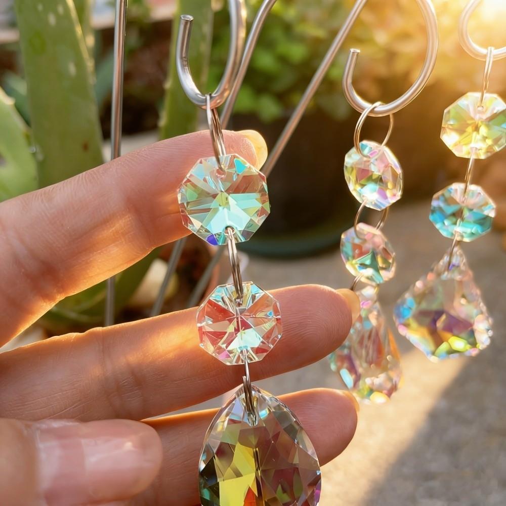 Reflective Garden Suncatcher Handmade Hanging Wind Chime Creative Rainbow Maker Room Decoration