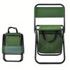 Portable Folding Fishing Chair with Cooler Bag Lightweight Outdoor Stool Compact Foldable Cooler Storage for Fishing Hunting Beach Camping Seat