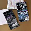 Cool Black Graffiti Phone Case For Samsung S 20 21 22 23 lite plus ultra Clear Mobile Cover Funda