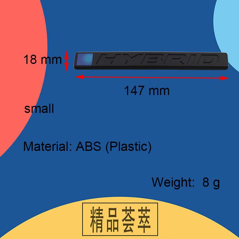 3D Premium HYBRID for Car Fender Trunk Rear Bonnet Decal Emblem Badge Sticker Accessories