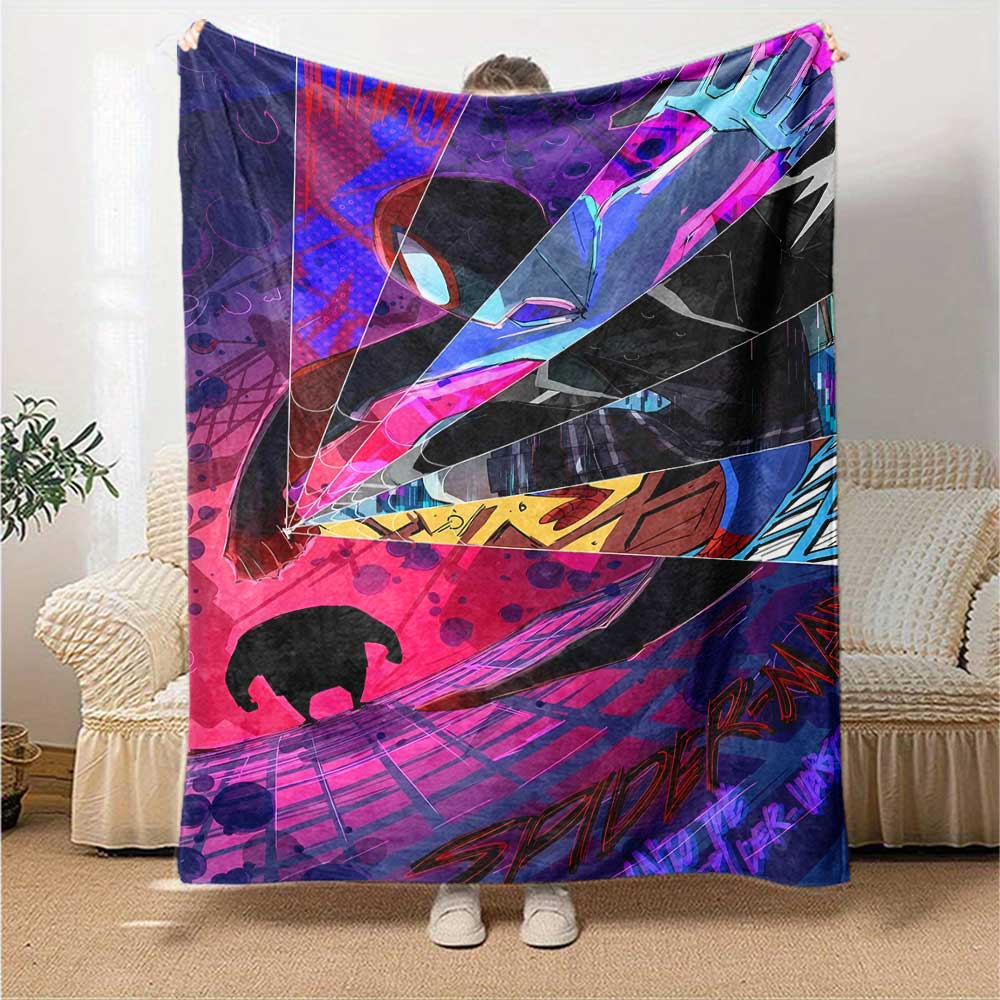 Spider-Man: Spider-Verse Cozy Blanket Ultra-Soft Suitable for Sofa Couch Office Bed Picnics Four Seasons Multipurpose Decor Unique Gift Y43
